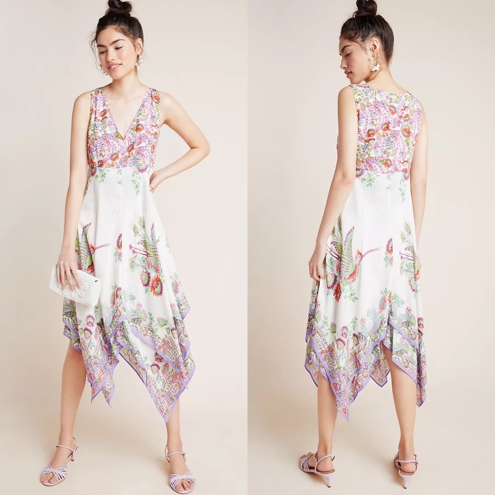 RARE Anthropologie Analise Floral Midi Dress
